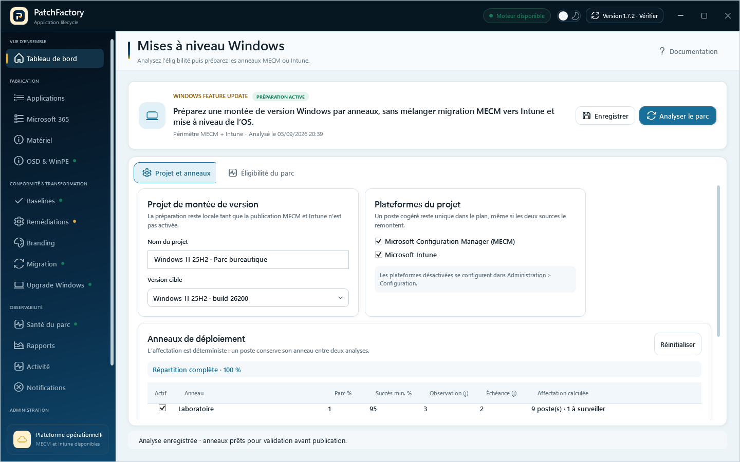 Préparation des mises à niveau Windows